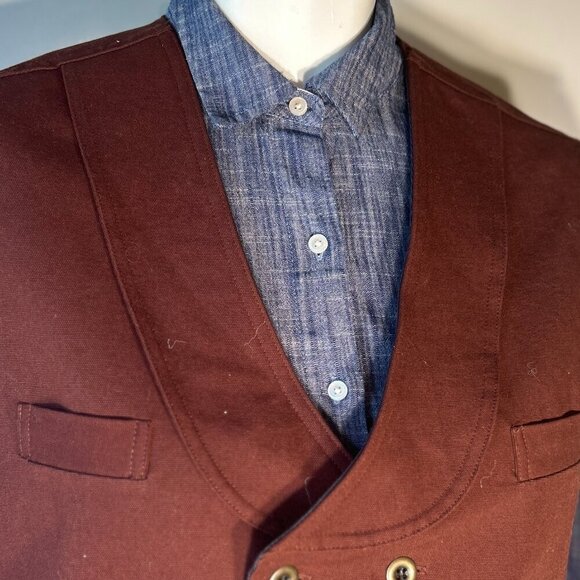 Frontier Classics SZ M Maroon Canvas Western Rodeo Timeless Equestrian Old West - Picture 3 of 8